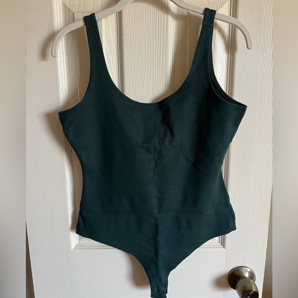 Dark Teal Scoopneck Bodysuit